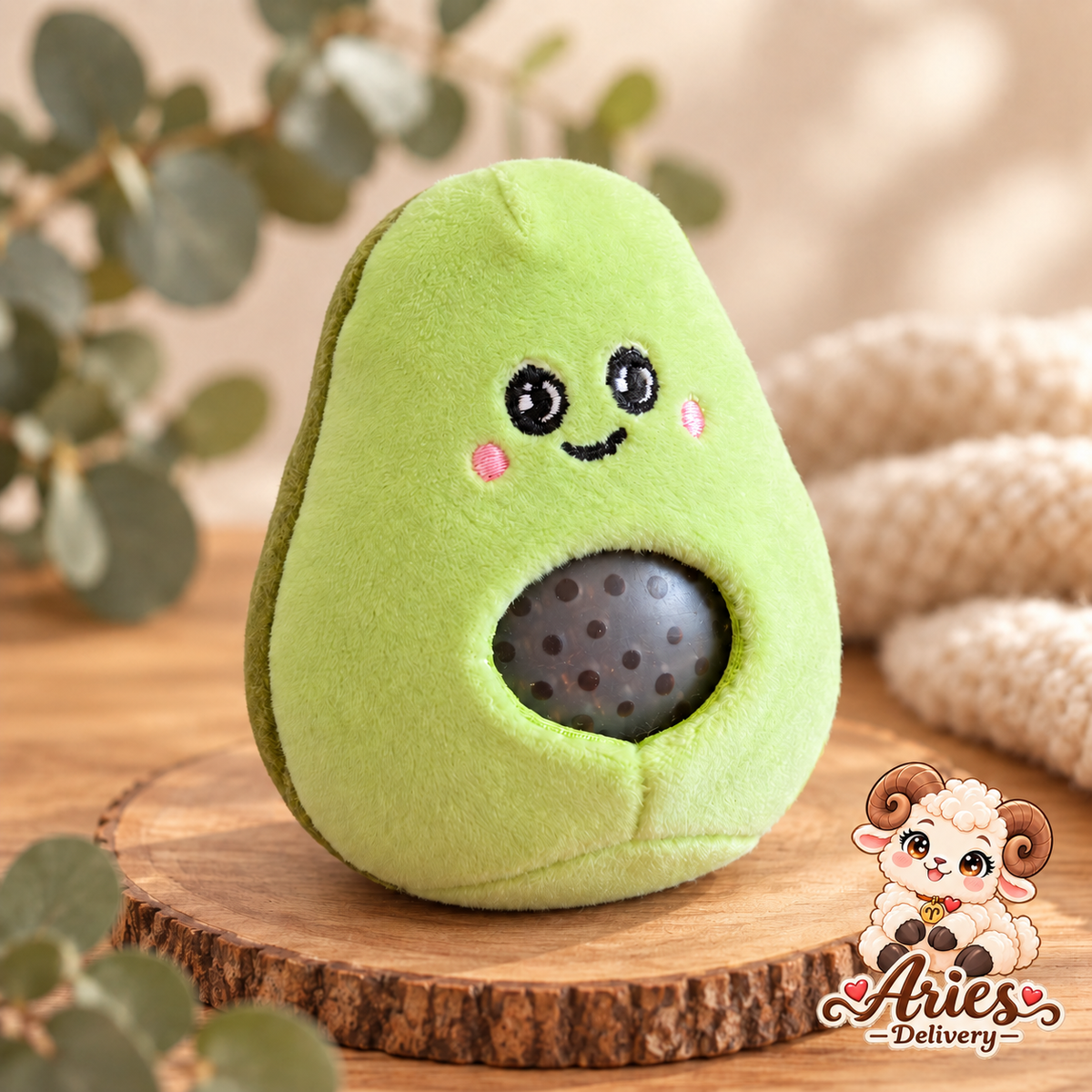 🥑 Squishy Peluche Avocat Kawaii