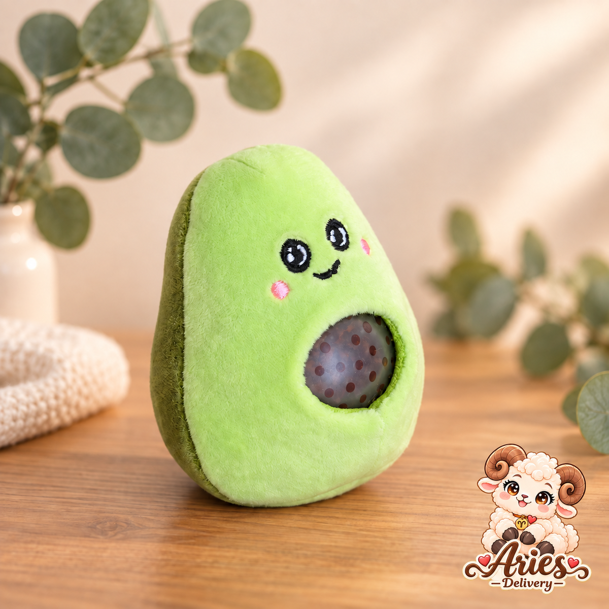🥑 Squishy Peluche Avocat Kawaii