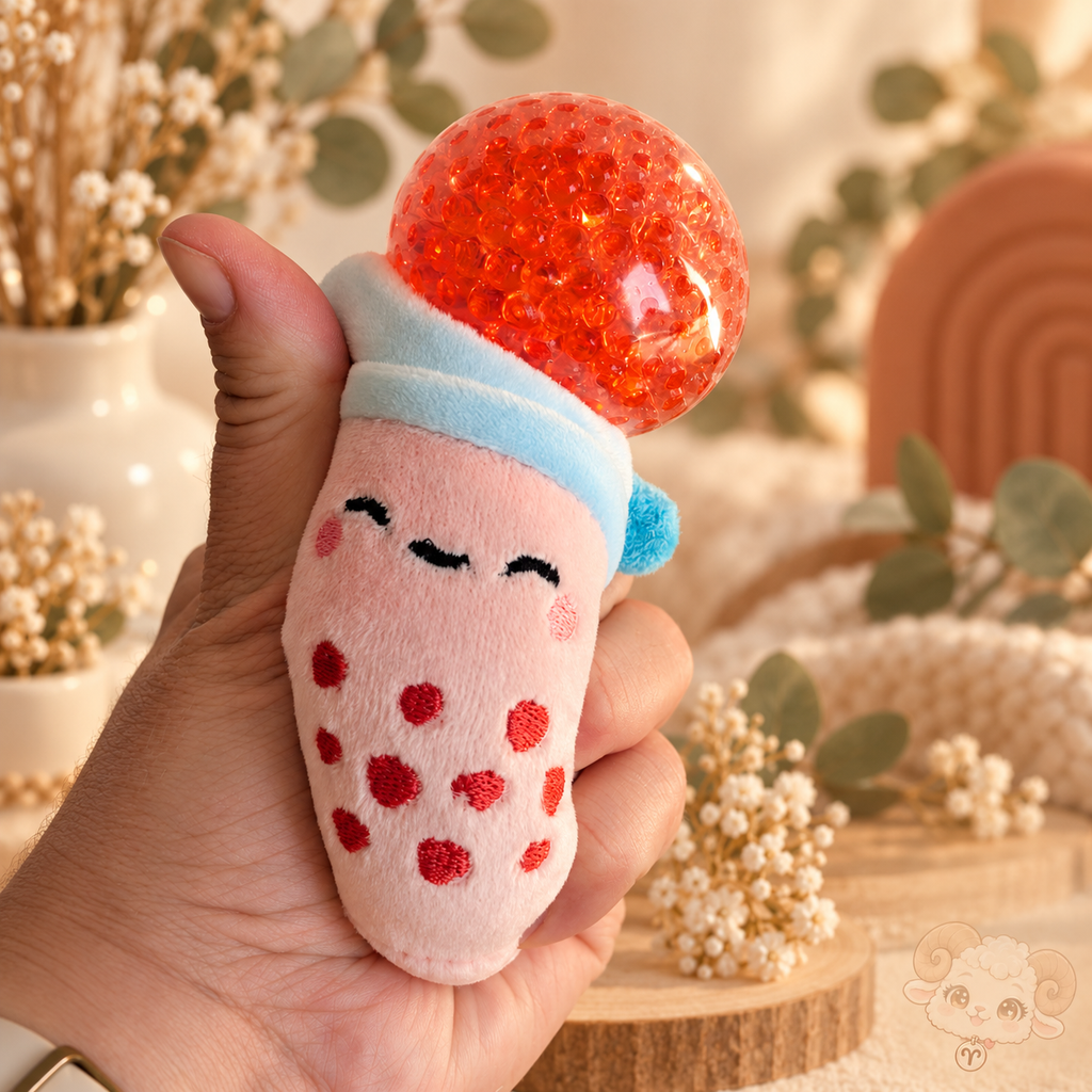 🧋 Squishy Peluche Bubble Tea Kawaii – 4 coloris