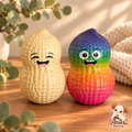 🥜 Squishy Cacahuète Kawaii – 2 coloris