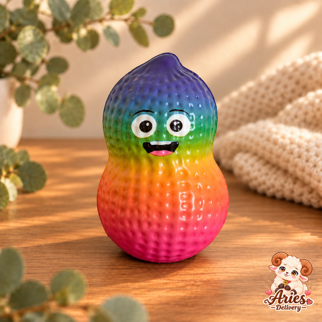 🥜 Squishy Cacahuète Kawaii – 2 coloris