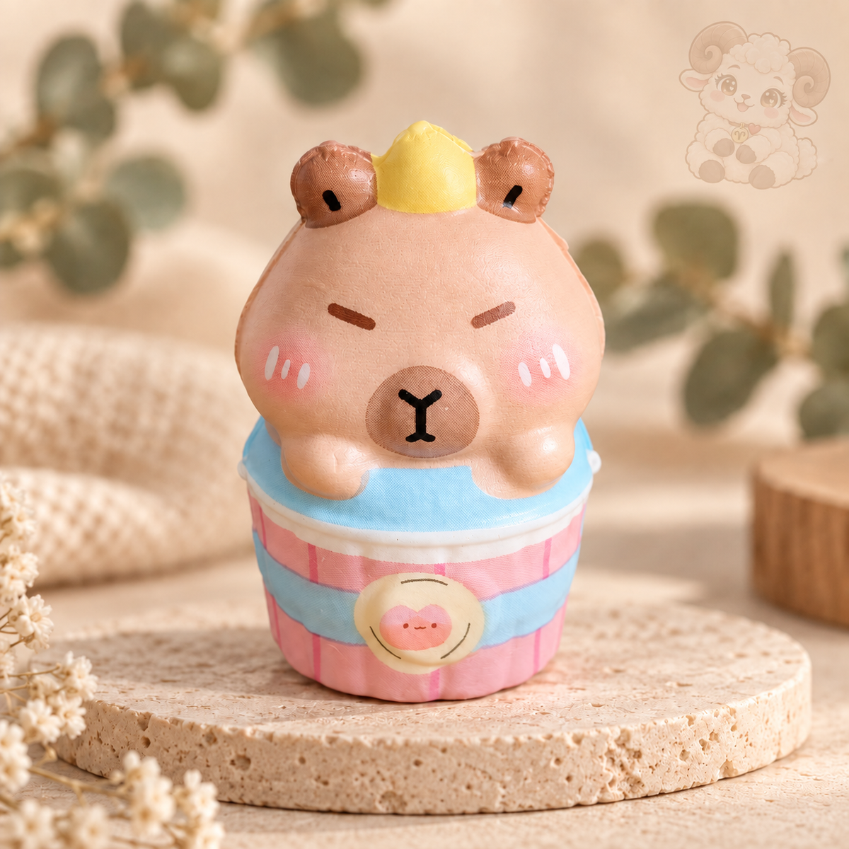 🐾 Mini Squishy Capybara kawaii – 4 à 5 cm