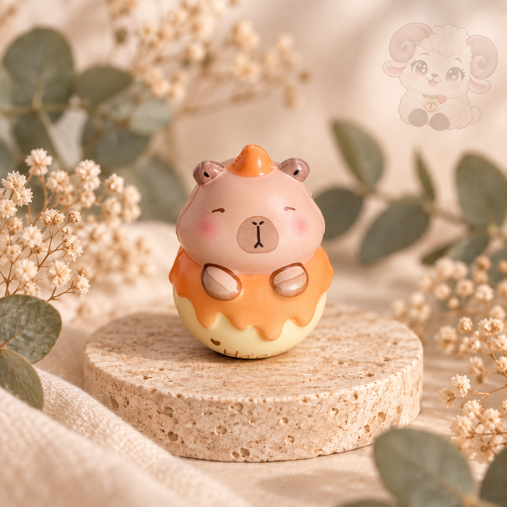 🐾 Mini Squishy Capybara kawaii – 4 à 5 cm
