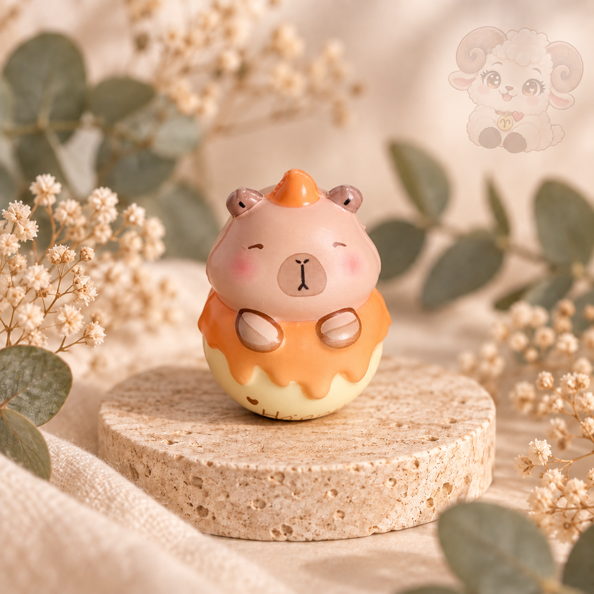 🐾 Mini Squishy Capybara kawaii – 4 à 5 cm