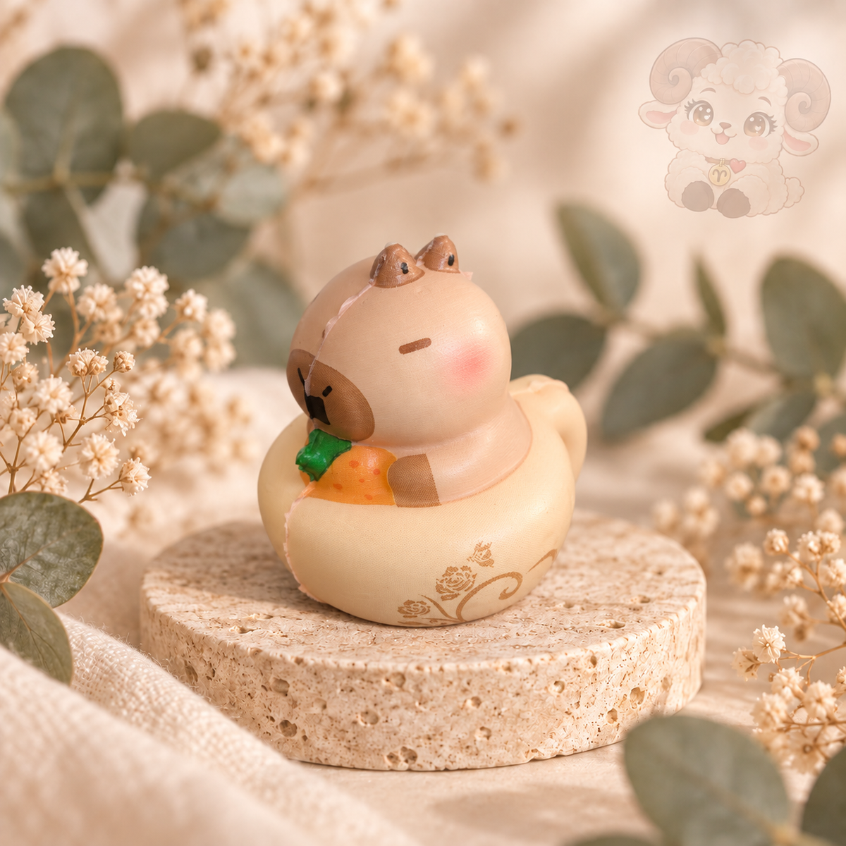 🐾 Mini Squishy Capybara kawaii – 4 à 5 cm