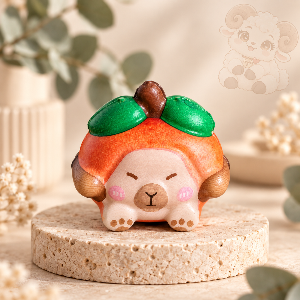🐾 Mini Squishy Capybara kawaii – 4 à 5 cm