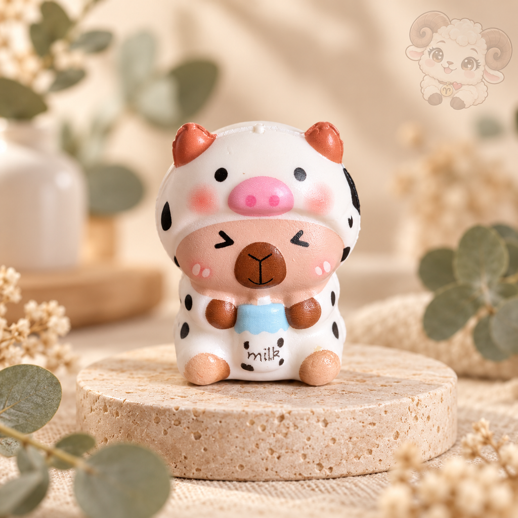 🐾 Mini Squishy Capybara kawaii – 4 à 5 cm