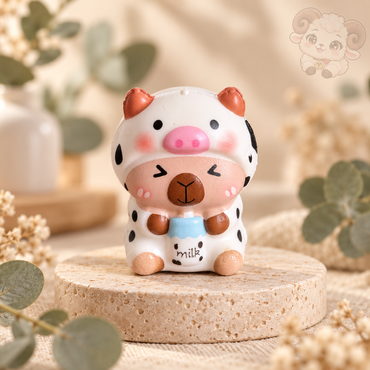 🐾 Mini Squishy Capybara kawaii – 4 à 5 cm