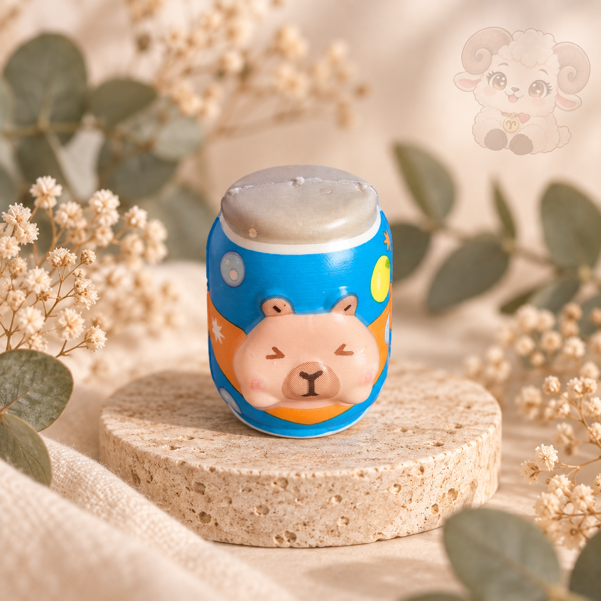 🐾 Mini Squishy Capybara kawaii – 4 à 5 cm