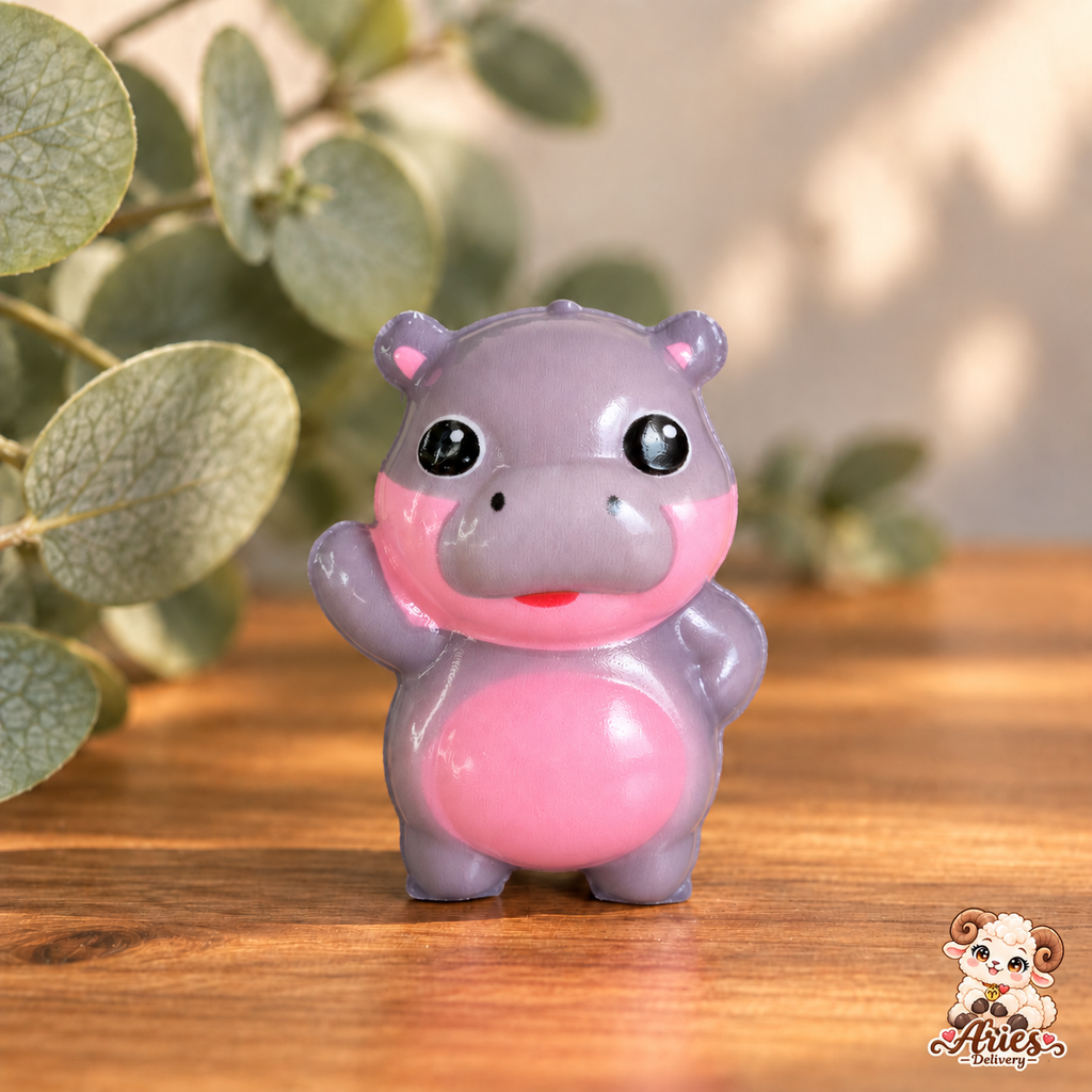🦛 Mini Squishy Hippopotame Surprise – Modèle aléatoire