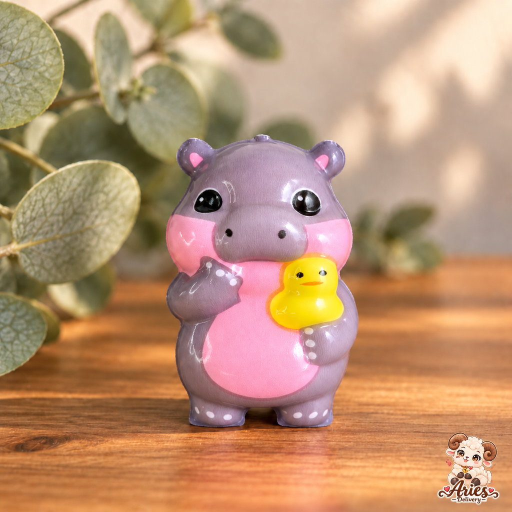 🦛 Mini Squishy Hippopotame Surprise – Modèle aléatoire