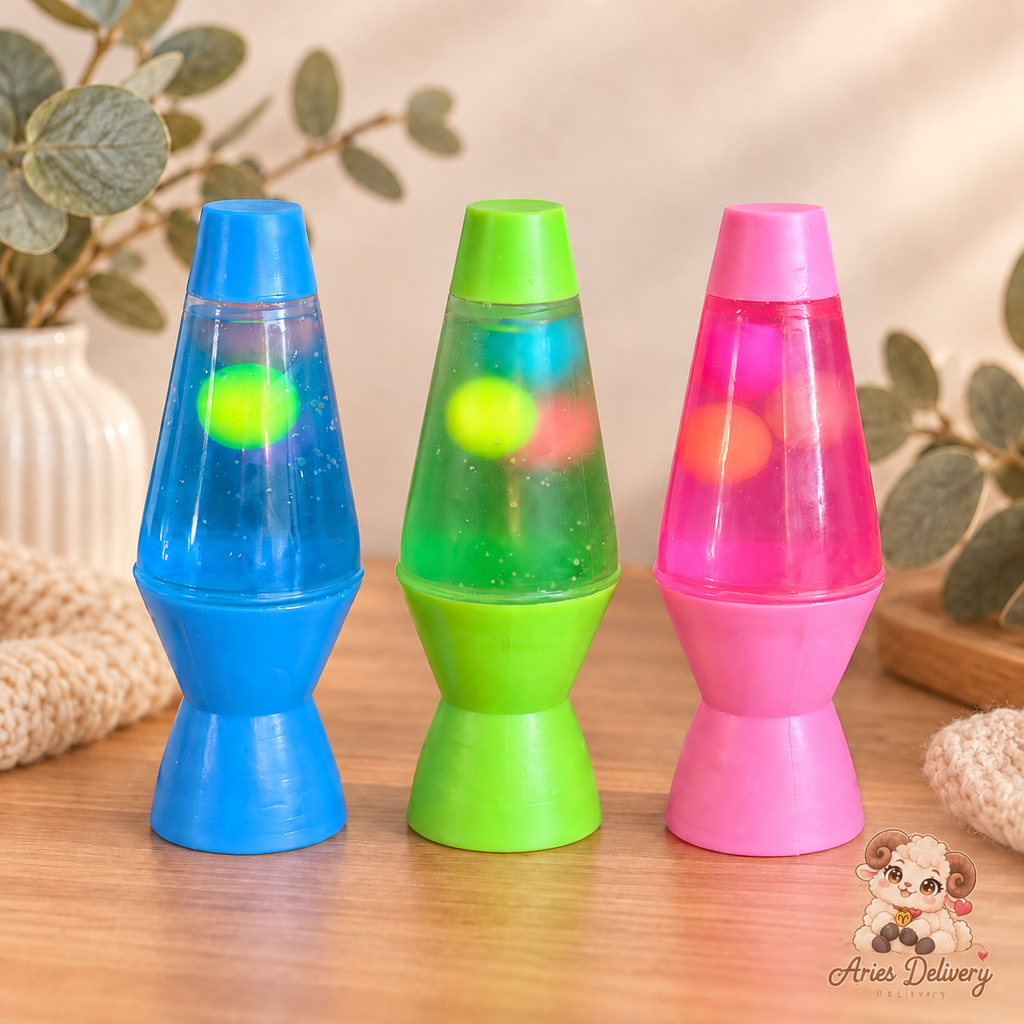 🪩 Squishy Lampe à Lave Rétro – 3 coloris