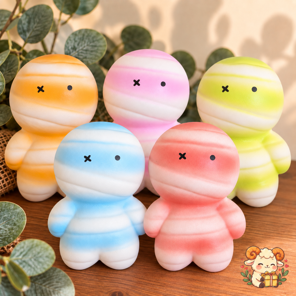 🌈 Squishy Momie tout doux – 5 coloris