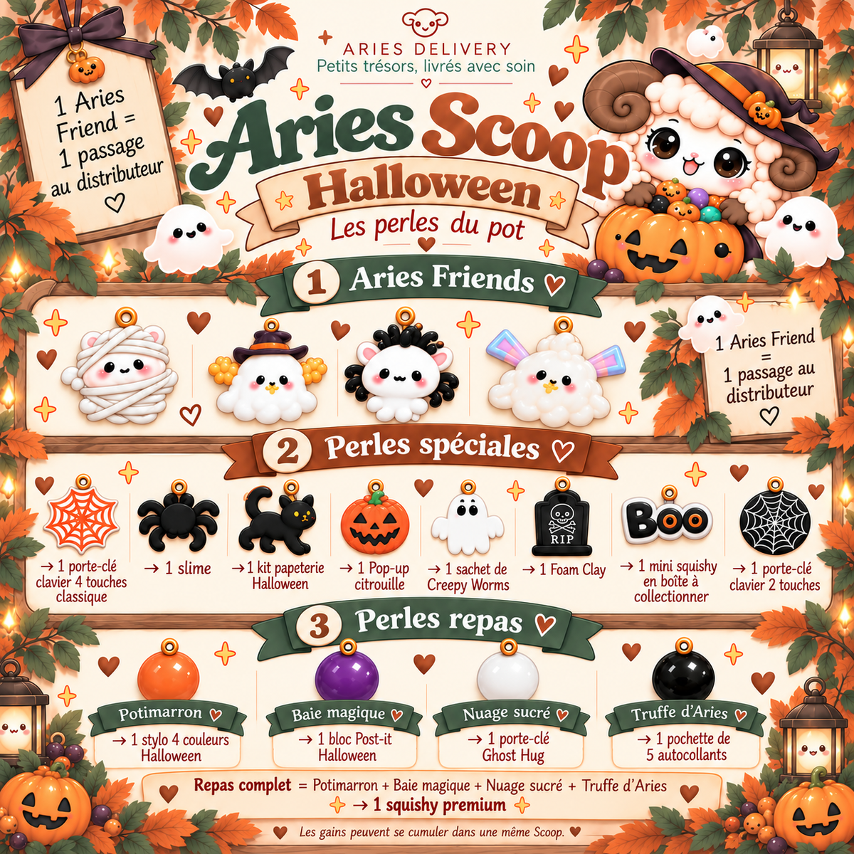 Aries Scoop Halloween - perles du pot et gains